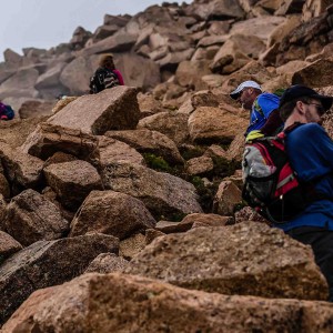 Pikes Peak Challenge Summit Hikers 