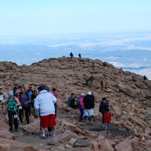 Pikes Peak Challenge Summit Hikers 