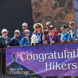 Pikes Peak Challenge Summit Hikers 